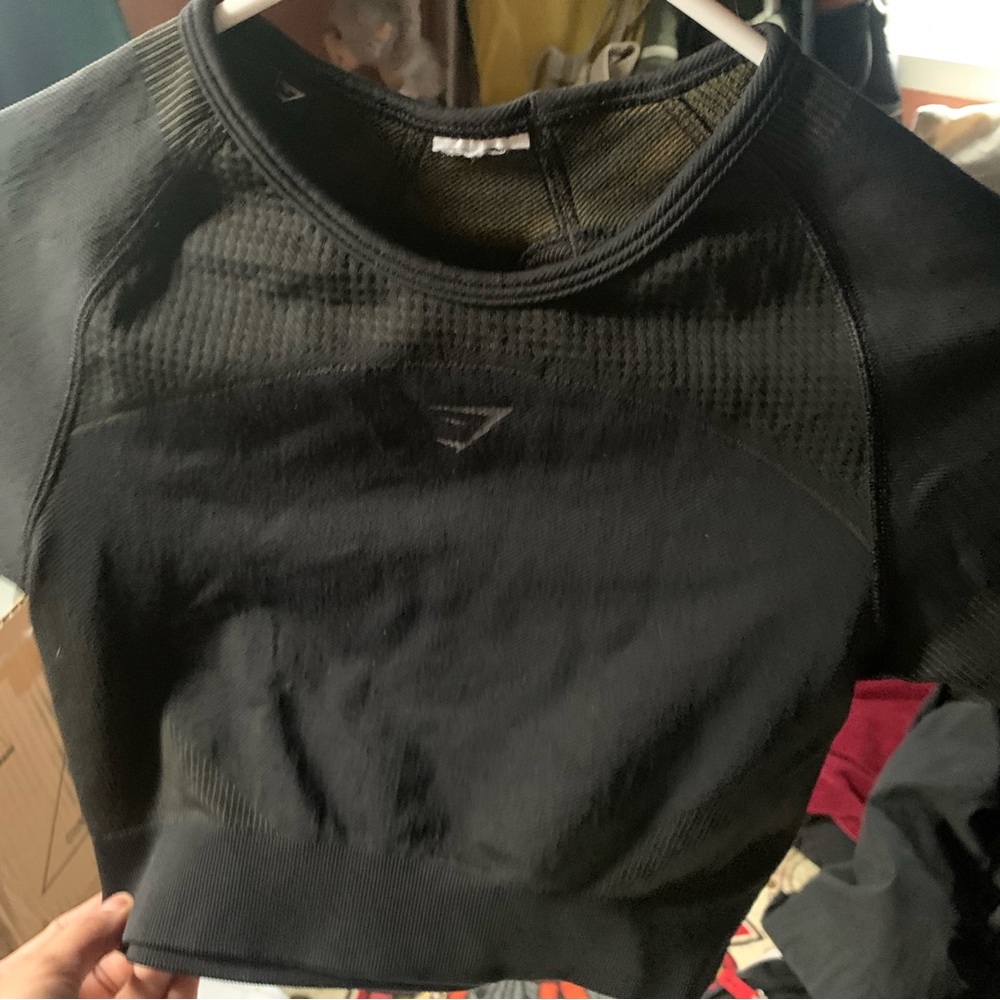 Gymshark ultra seamless crop top - Black